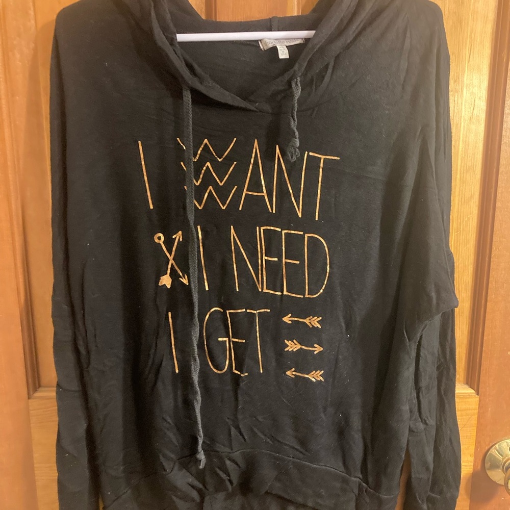 Charlotte Russe Black Top with Logo Tag